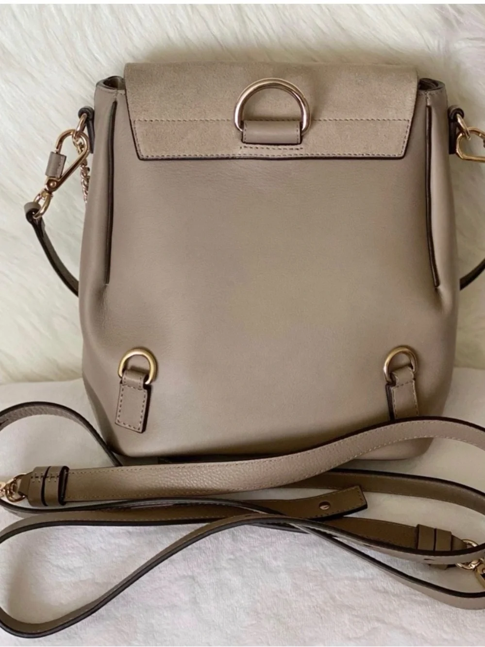 Chloe Faye Beige Backpack